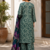 66 A P2 Lumeraa Sage Green 3 Piece Linen Suit | Panel Sequence Embroidery