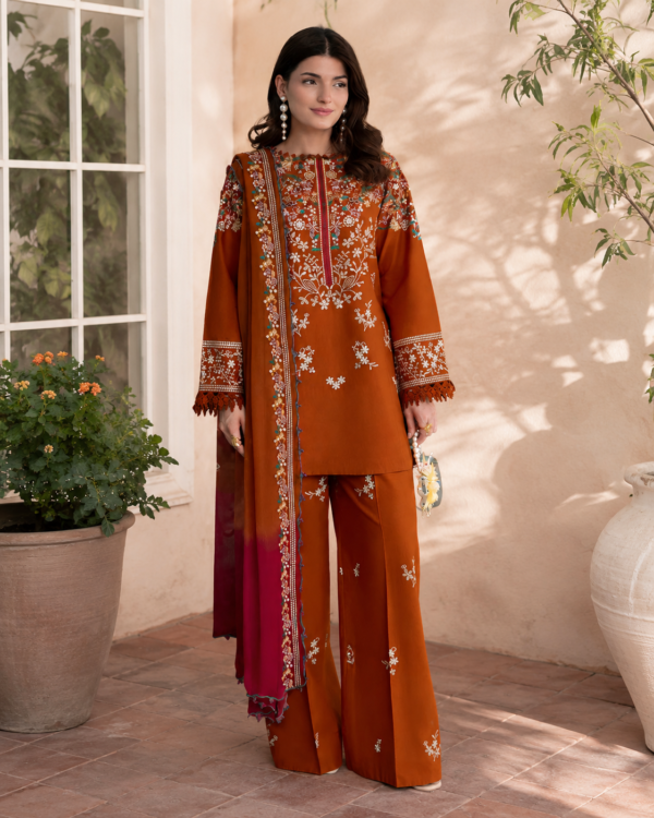 8d93d078-f544-4086-a9db-a73553f5b5e5 Embroidered Dhanak 3-Piece Suit