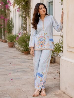 IMG-20260731-WA0010.jpg Slate Blue Floral 2-Piece Embroidered Lawn Suit