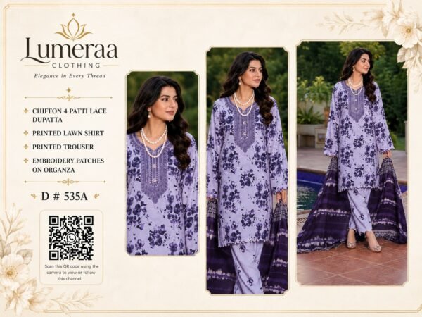 WhatsApp Image 2026-08-16 at 02.46.33 Lavender Floral Printed Lawn 3 Piece Unstitched Suit with Chiffon 4 Patti Lace Dupatta