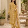 WhatsApp Image 2026-08-16 at 02.55.09 Mustard Yellow Floral Printed Lawn 3 Piece Unstitched Suit with Printed Chiffon Dupatta