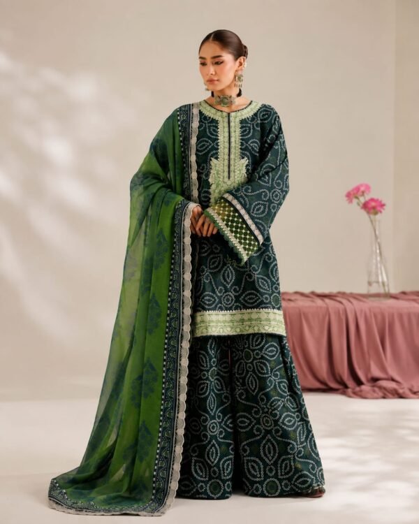 IMG-20260829-WA0101 Premium Linen Embroidered 3-Piece Suit with Lace Dupatta