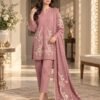 Lumeraa 3-Piece Embroidered Dhanak Suit with Digital Printed Shawl