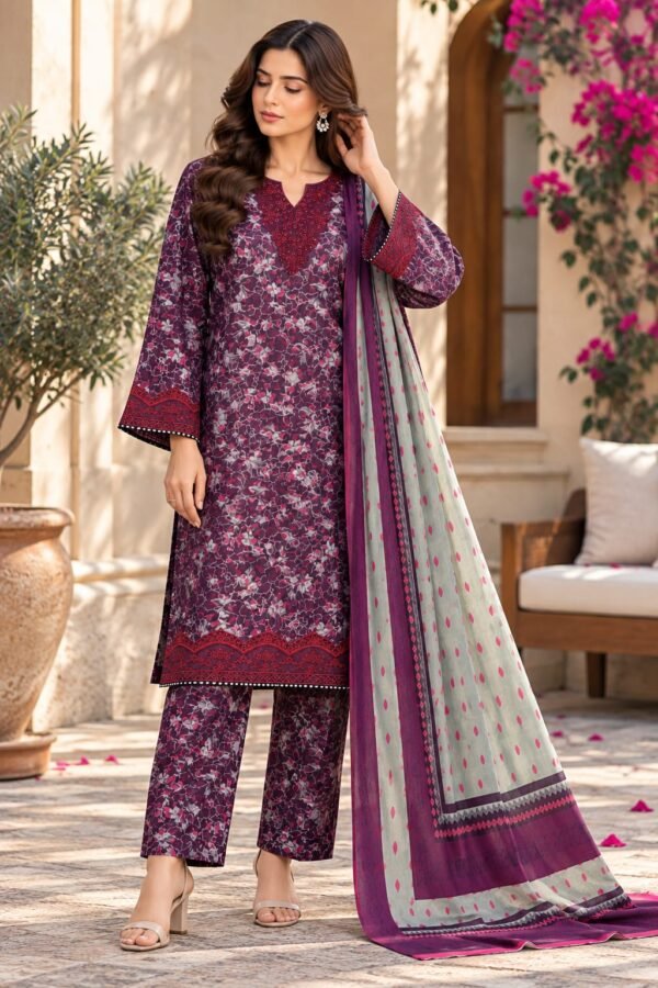 WhatsApp Image 2026-10-17 at 15.12.37 (1) Lumeraa Khaddar Collection – Deep Plum 3-Piece Suit