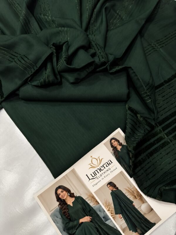 Bana Dora – Green 3-Piece Dhanak Collection