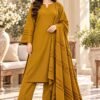 Bana Dora – Mustard 3-Piece Dhanak Collection