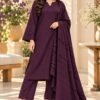 Bana Dora – Plum 3-Piece Dhanak Collection